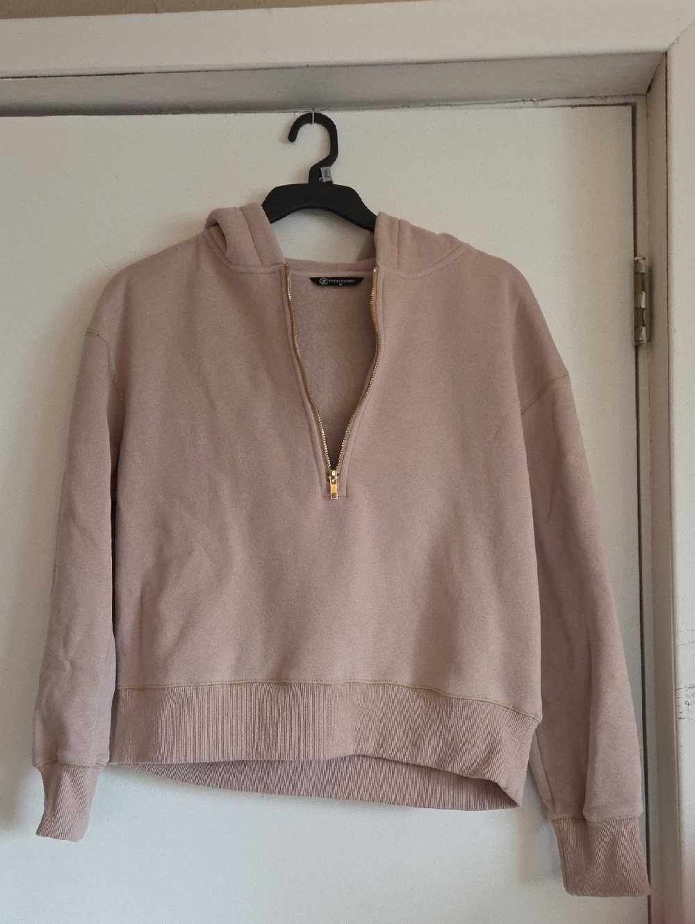 Blush Half-Zip Hooded Pullover Sweatshirt